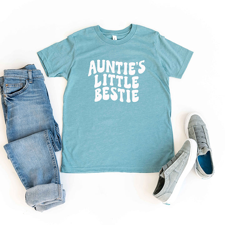 Auntie's Little Bestie | Youth Short Sleeve Crew Neck by The Juniper Shop