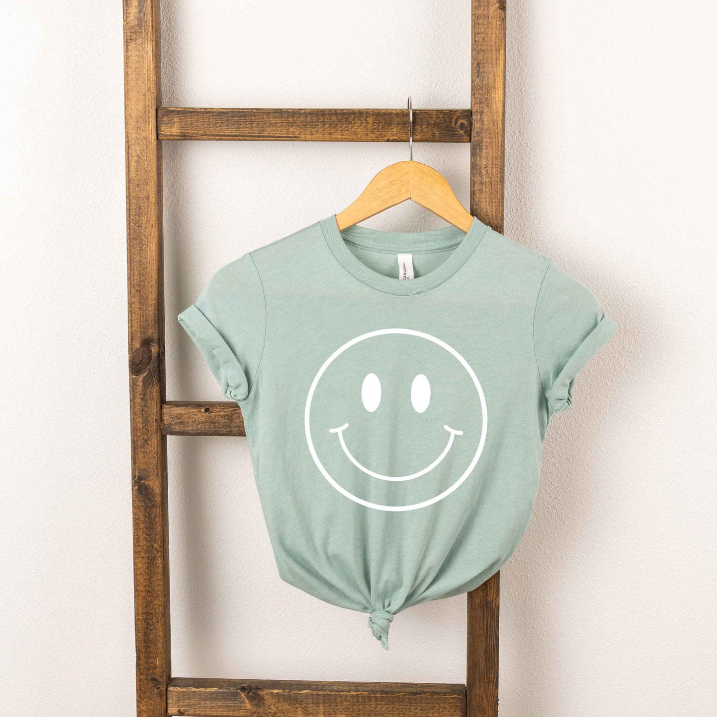 Smiley Face Outline | Youth Short Sleeve Crew Neck by The Juniper Shop