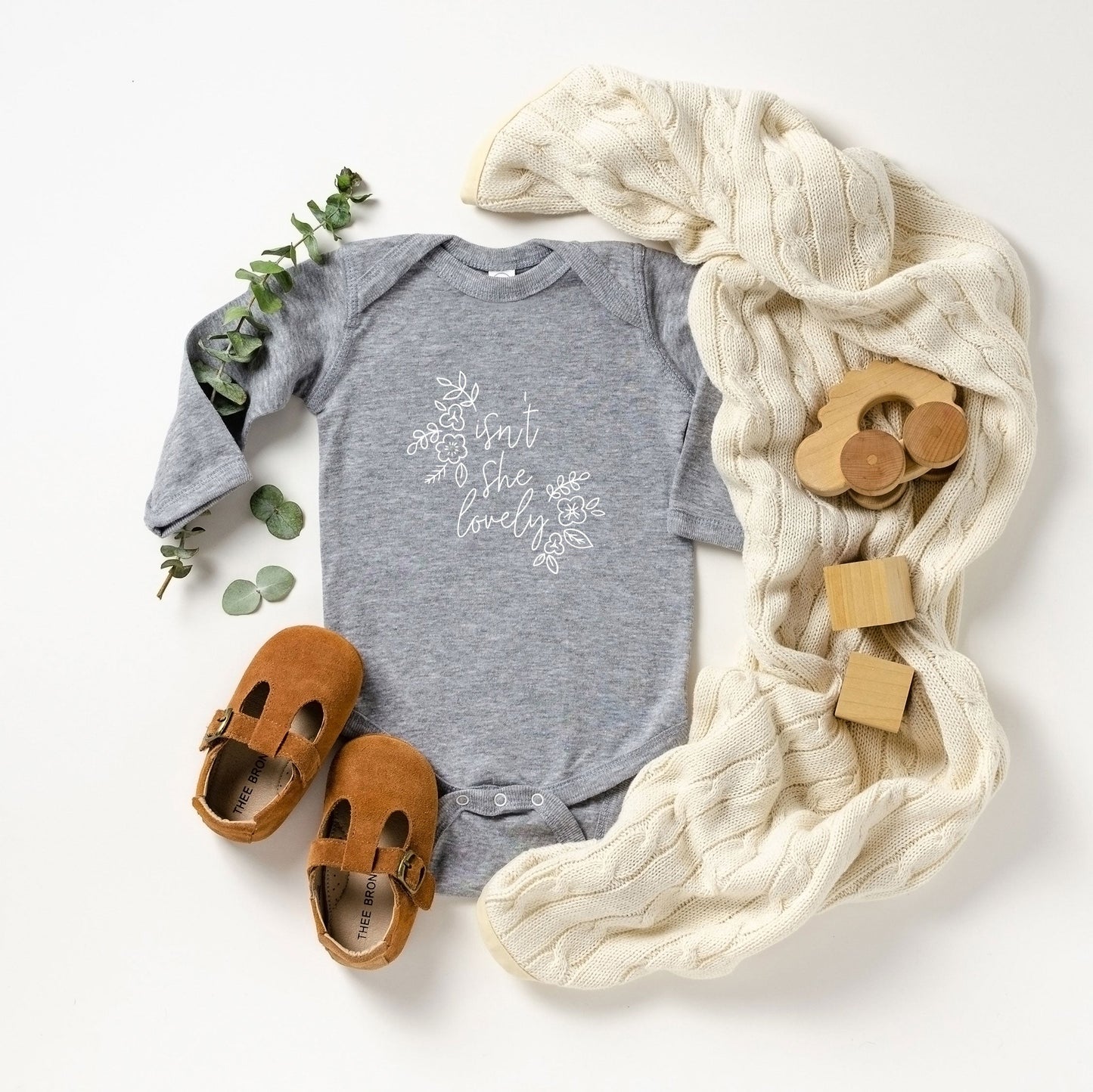 Isn't She Lovely | Baby Long Sleeve Onesie by The Juniper Shop