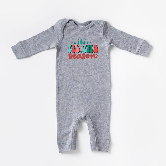 Retro Tis The Season Trees | Baby Romper by The Juniper Shop