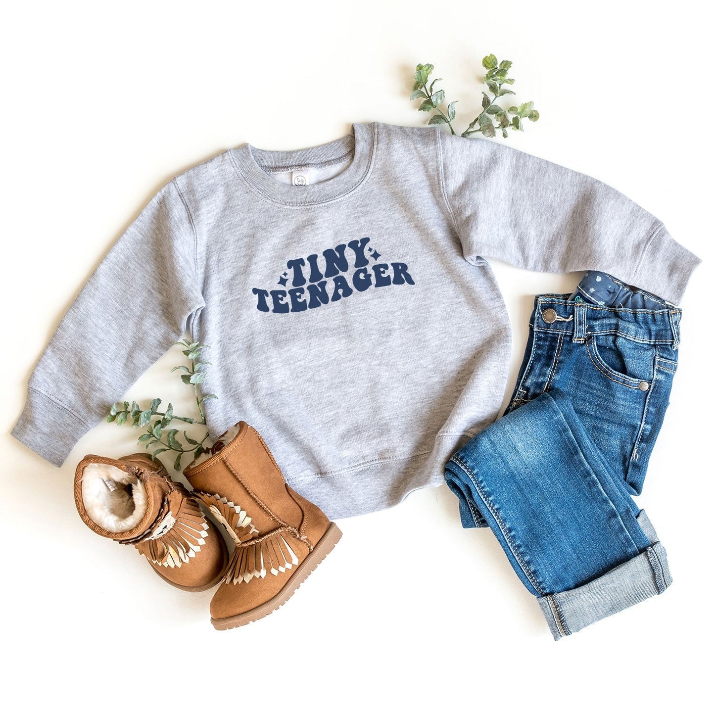 Tiny Teenager Wavy | Toddler Sweatshirt by The Juniper Shop