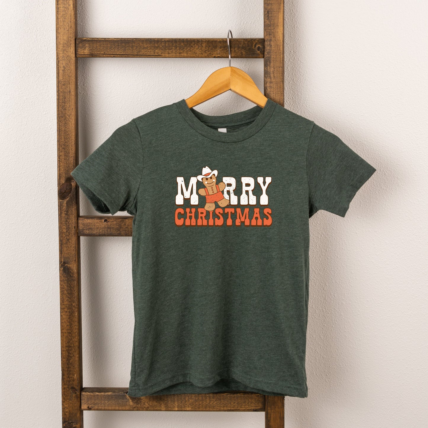 Merry Christmas Gingerbread | Toddler Short Sleeve Crew Neck by The Juniper Shop