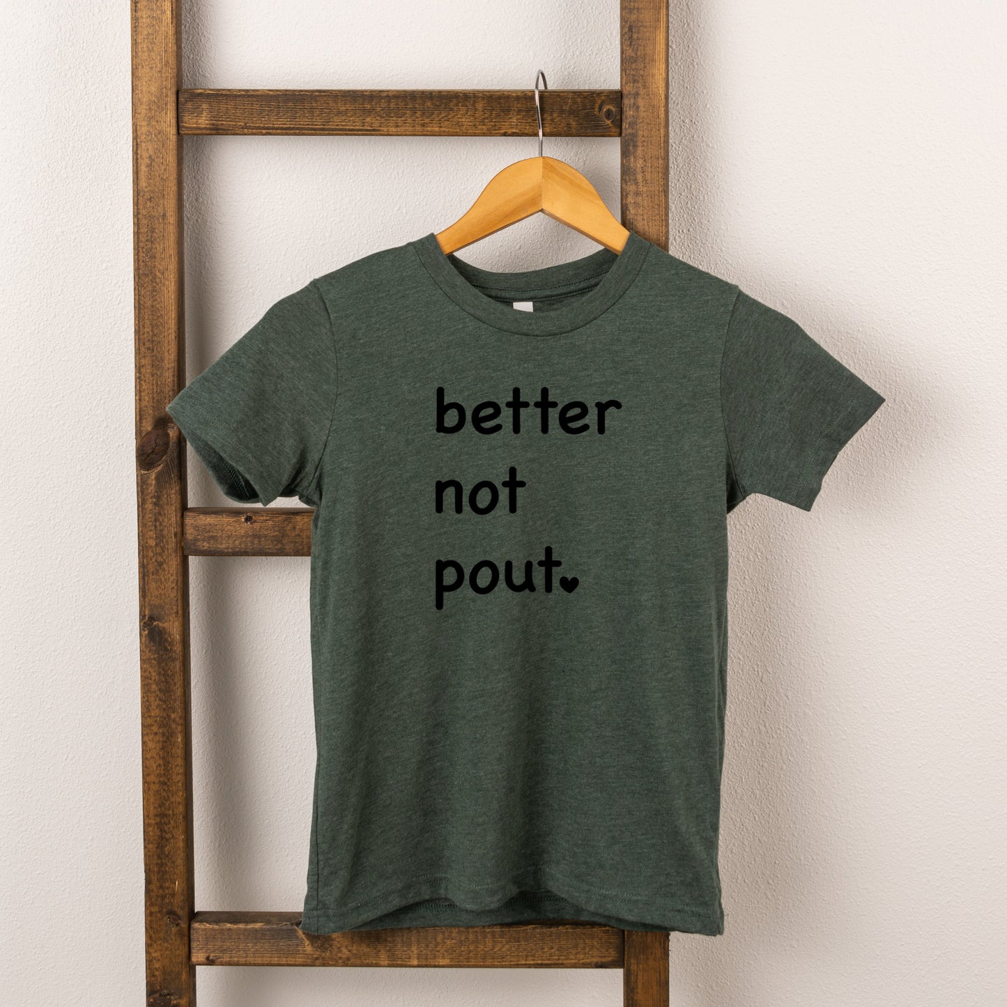 Better Not Pout Heart | Toddler Short Sleeve Crew Neck by The Juniper Shop