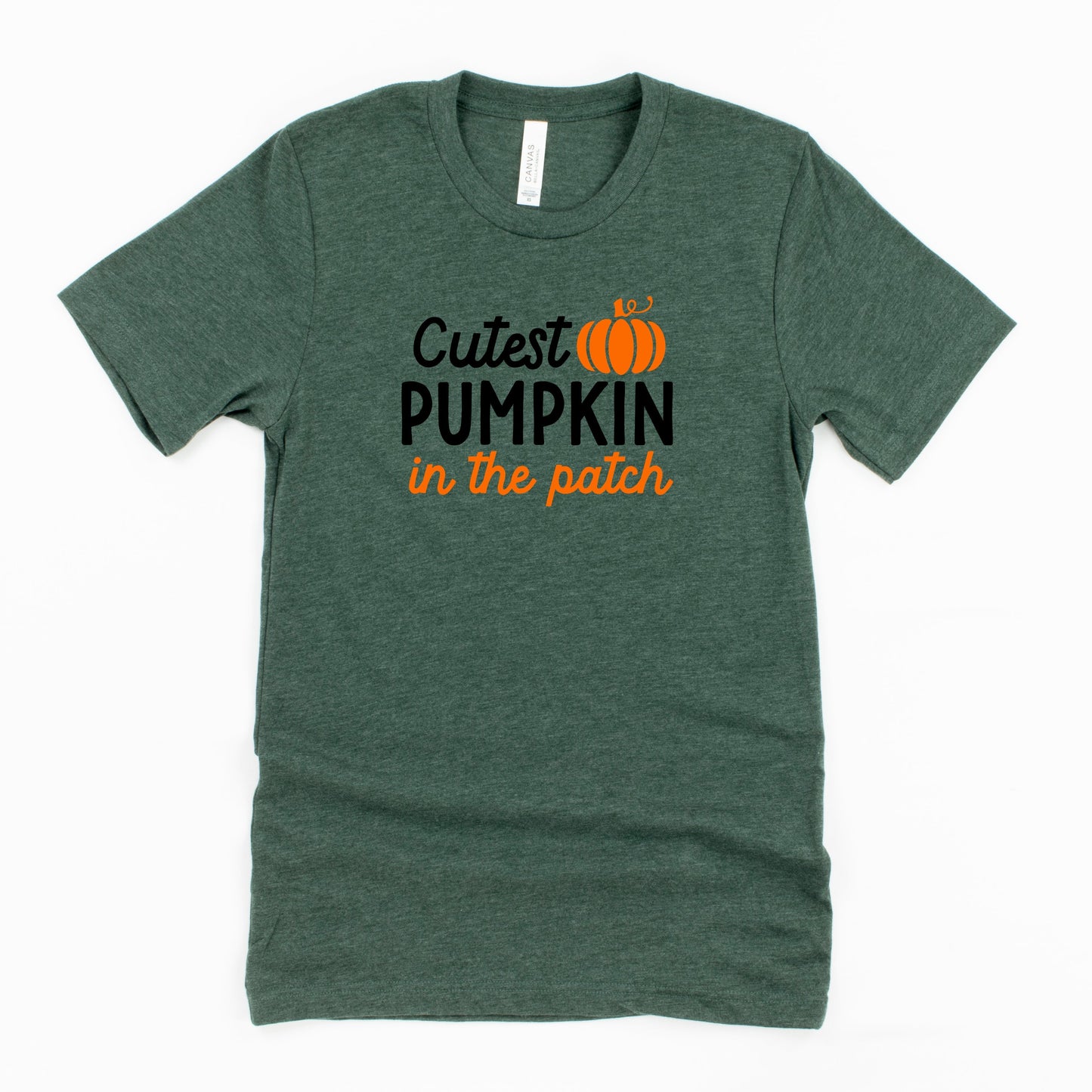 Cutest Pumpkin In The Patch Colorful | Youth Short Sleeve Crew Neck by The Juniper Shop