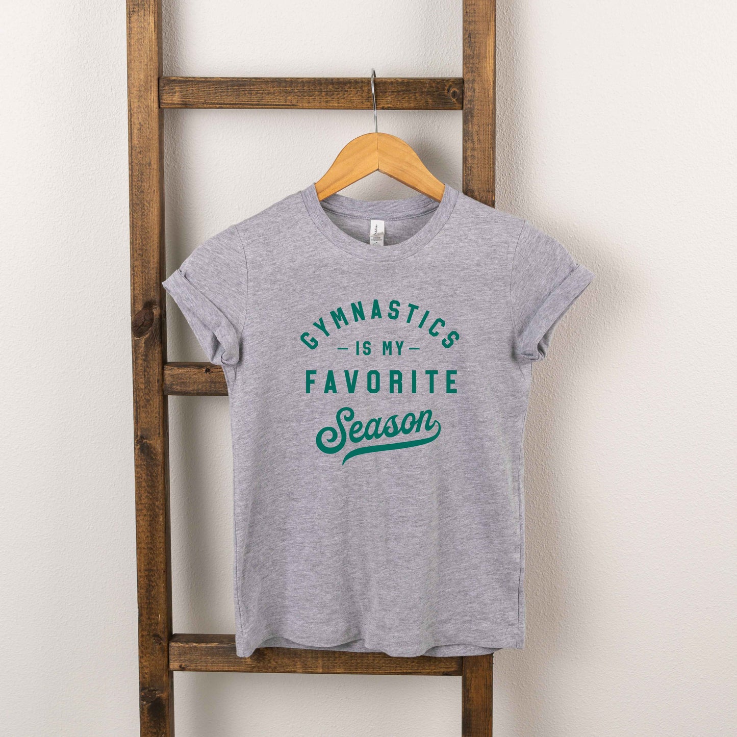 Gymnastics Is My Favorite Season | Toddler Short Sleeve Crew Neck by The Juniper Shop