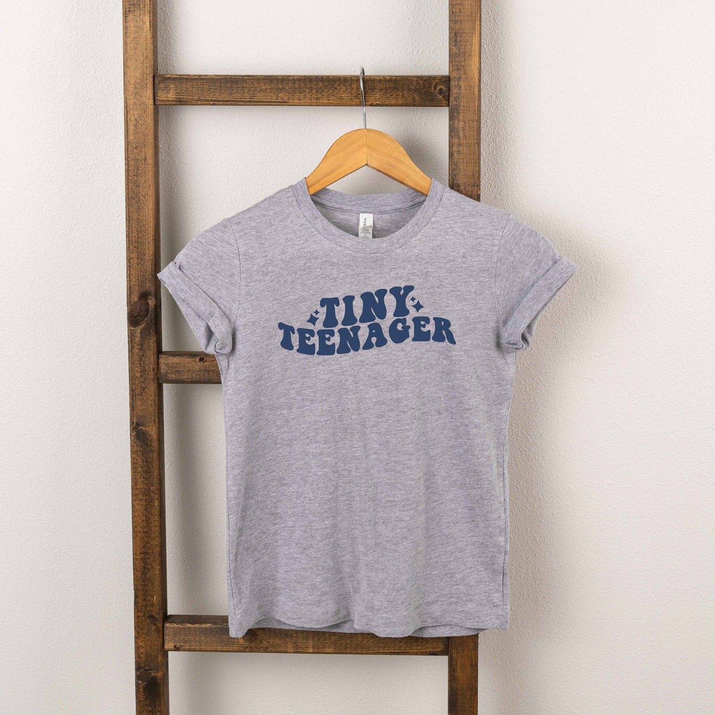 Tiny Teenager Wavy | Toddler Short Sleeve Crew Neck by The Juniper Shop