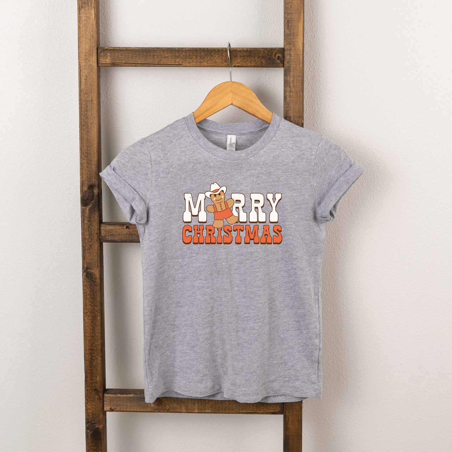 Merry Christmas Gingerbread | Toddler Short Sleeve Crew Neck by The Juniper Shop