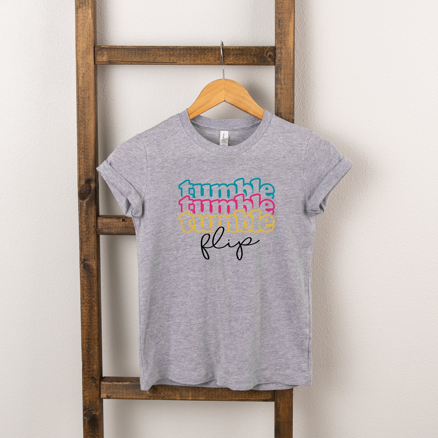 Tumble Flip Stacked | Toddler Short Sleeve Crew Neck by The Juniper Shop