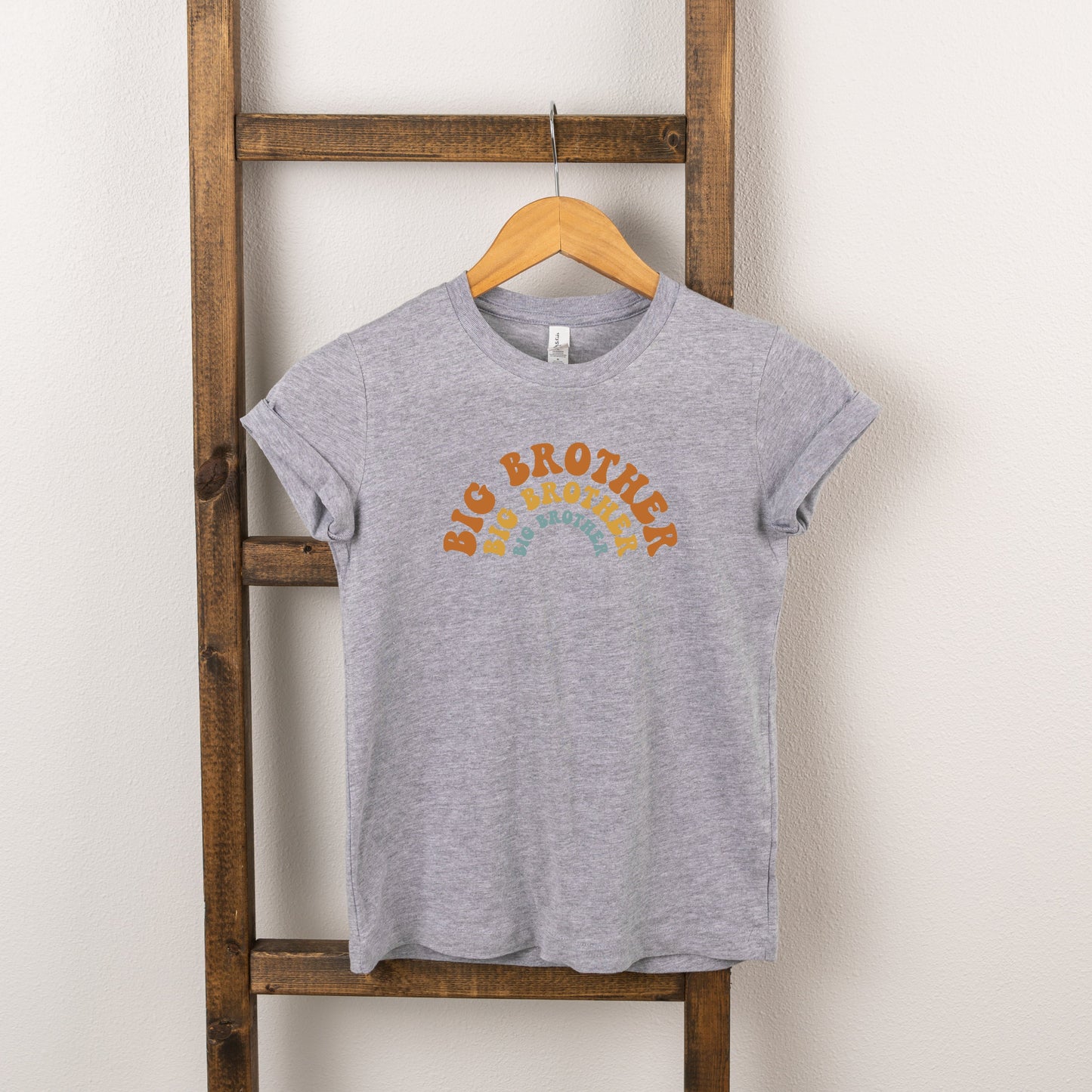 Big Brother Stacked Curved | Toddler Graphic Short Sleeve Tee by The Juniper Shop