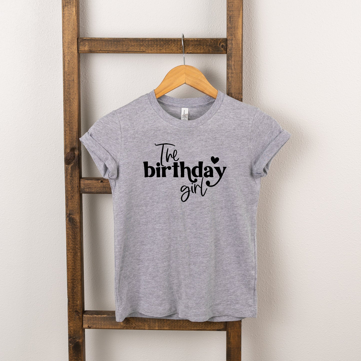 The Birthday Girl Heart | Toddler Short Sleeve Crew Neck by The Juniper Shop