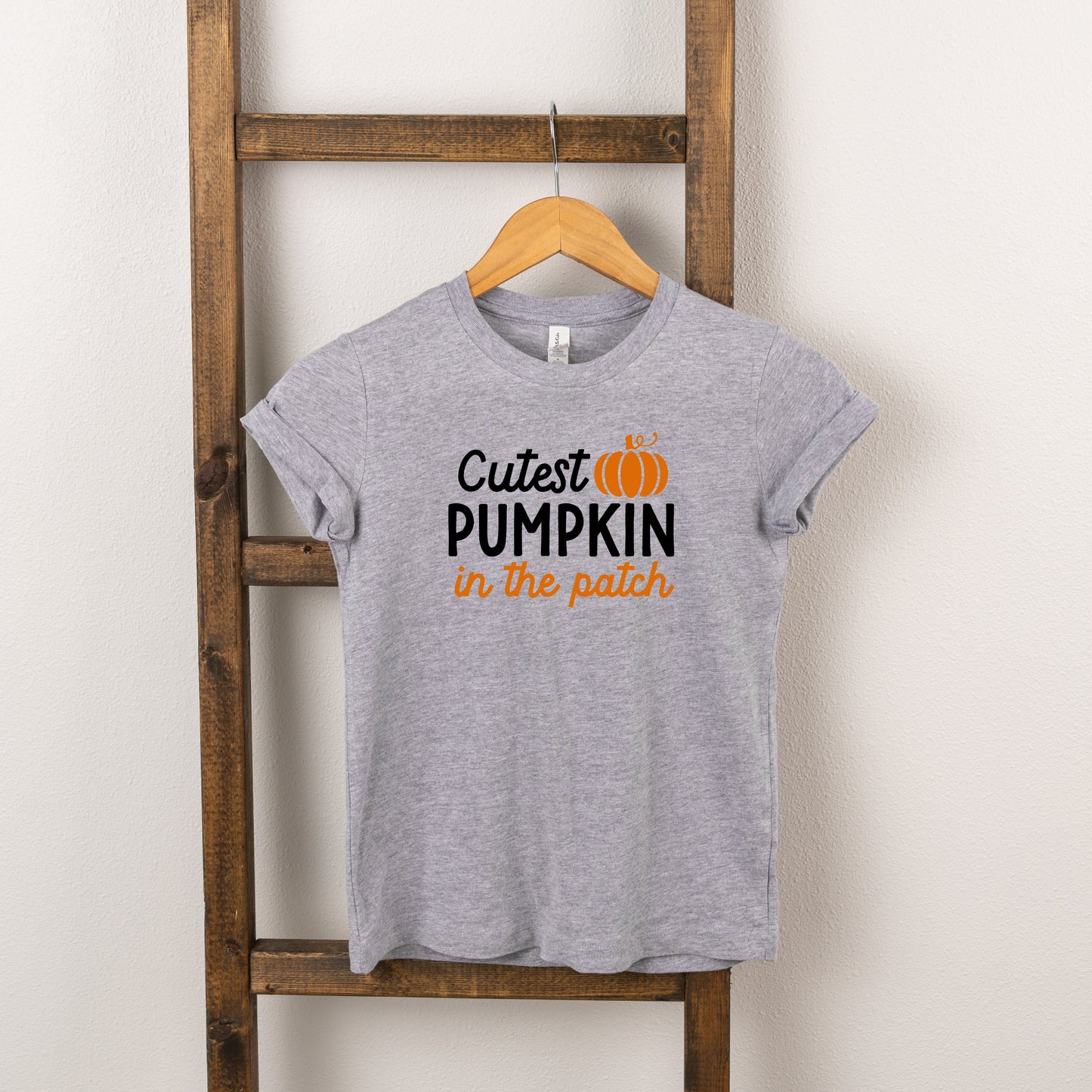 Cutest Pumpkin In The Patch Colorful | Toddler Short Sleeve Crew Neck by The Juniper Shop