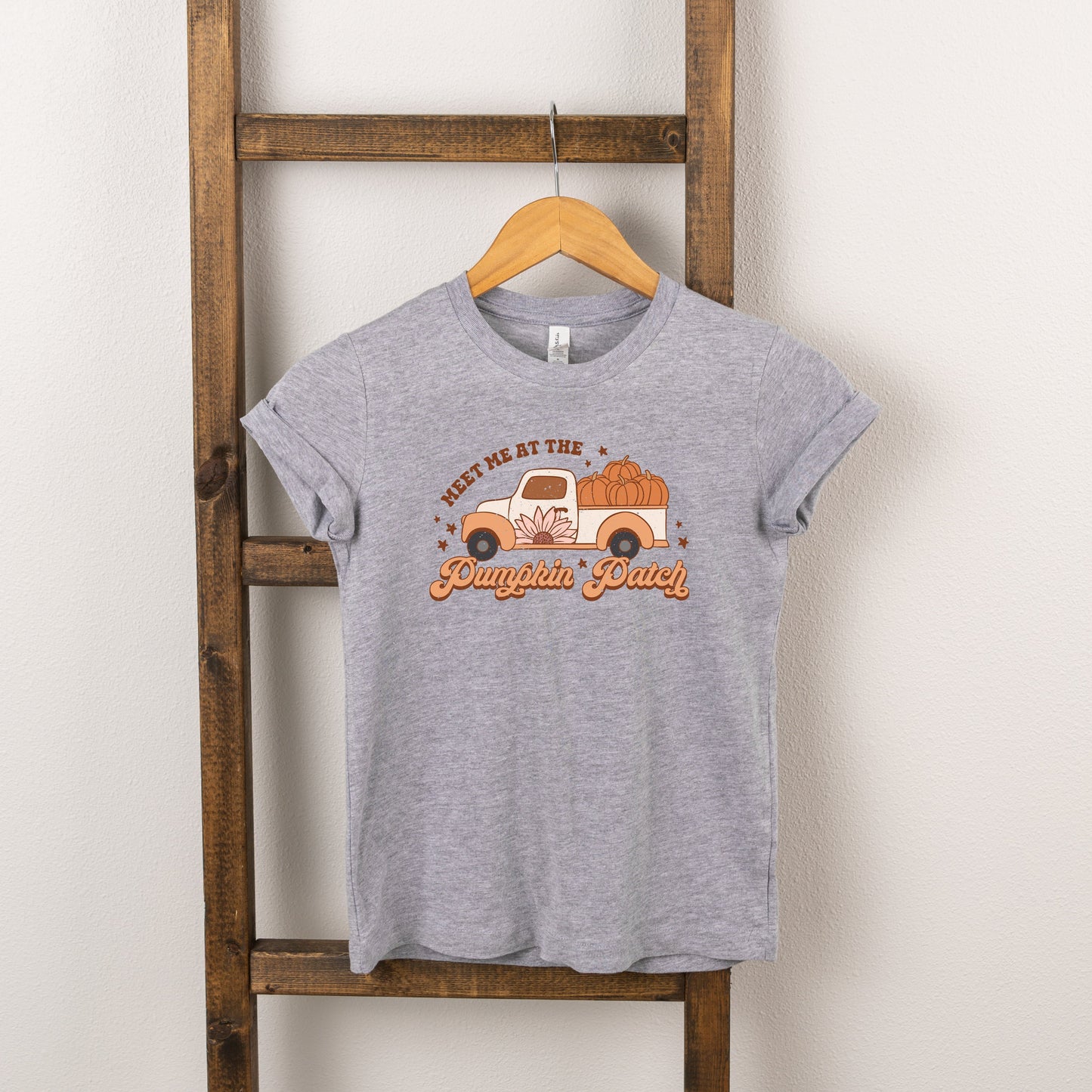 Meet Me Pumpkin Patch Colorful | Toddler Short Sleeve Crew Neck by The Juniper Shop