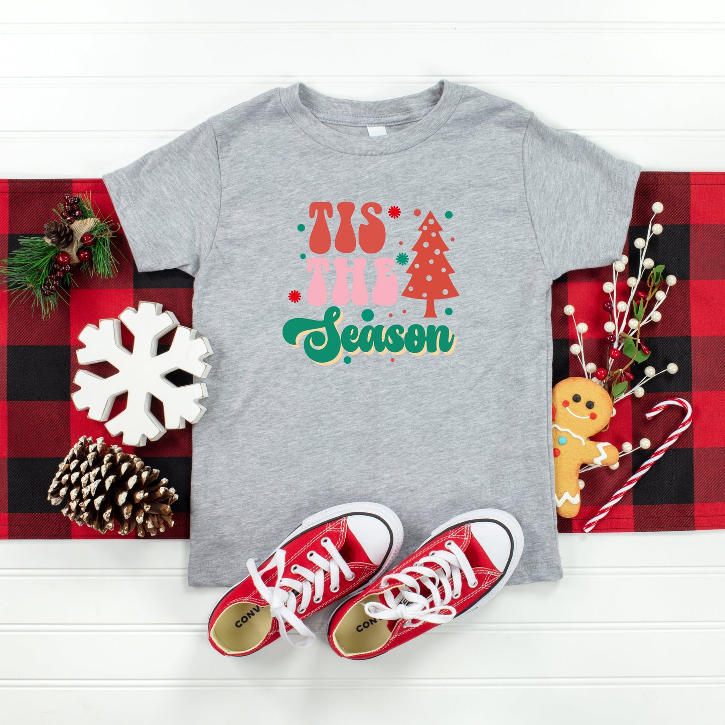 Tis The Season | Toddler Short Sleeve Crew Neck by The Juniper Shop