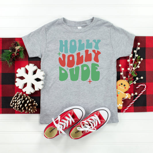 Holly Jolly Dude | Toddler Short Sleeve Crew Neck by The Juniper Shop