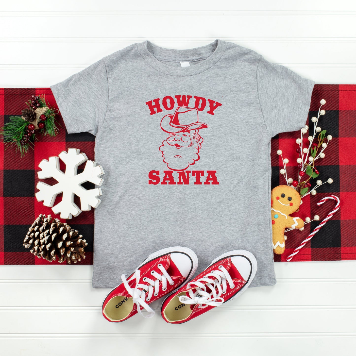 Howdy Santa Claus | Toddler Short Sleeve Crew Neck by The Juniper Shop