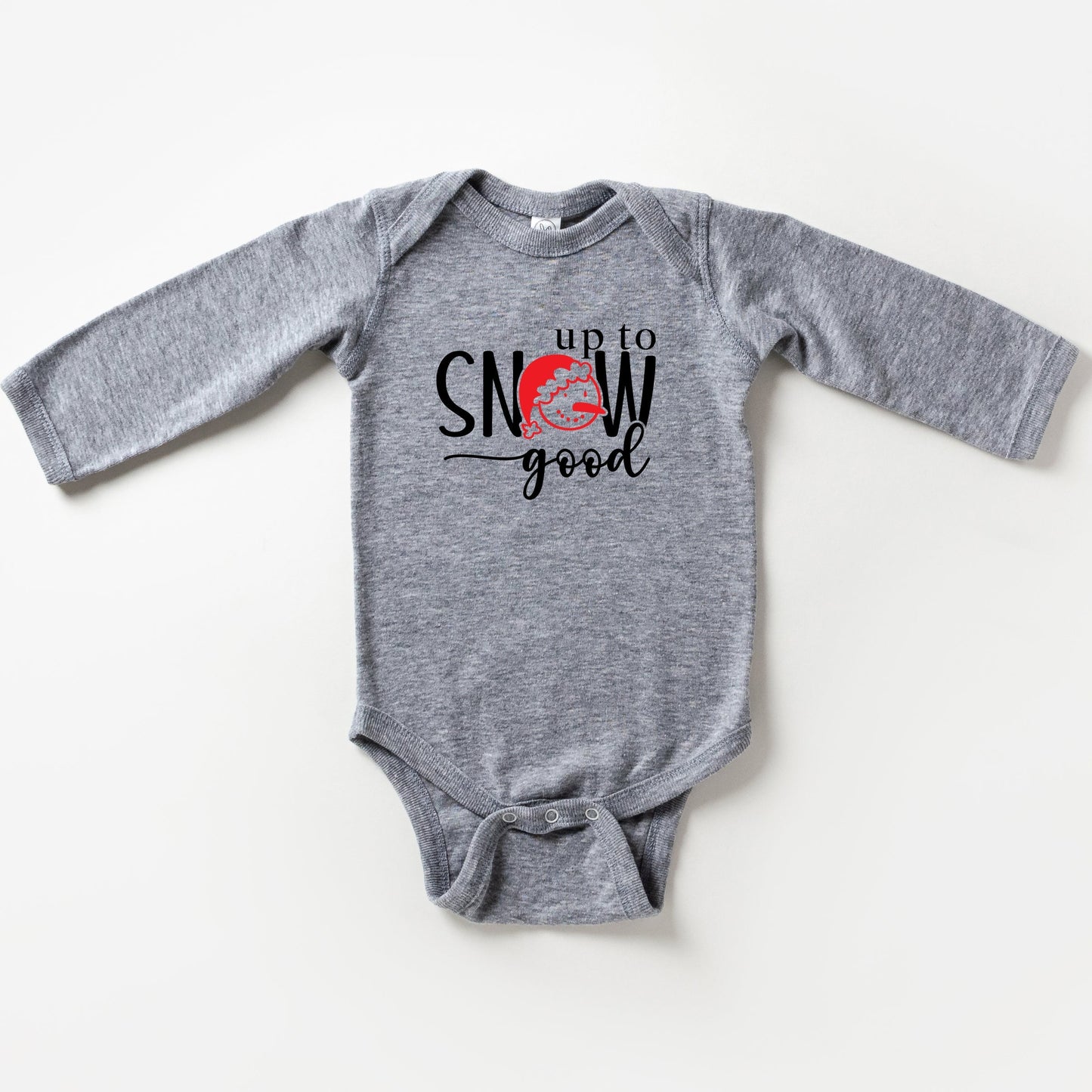 Up To Snow Good | Baby Long Sleeve Onesie by The Juniper Shop