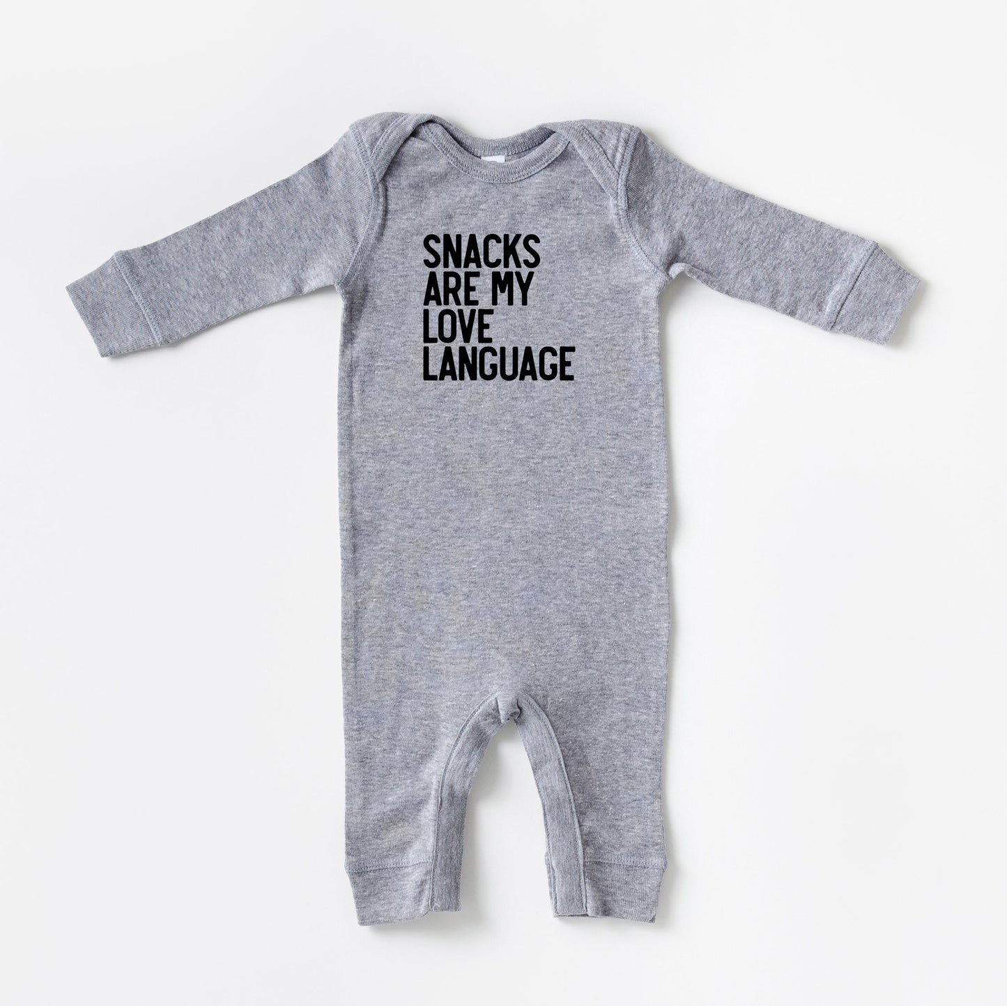 Snacks Are My Love Language | Baby Romper by The Juniper Shop