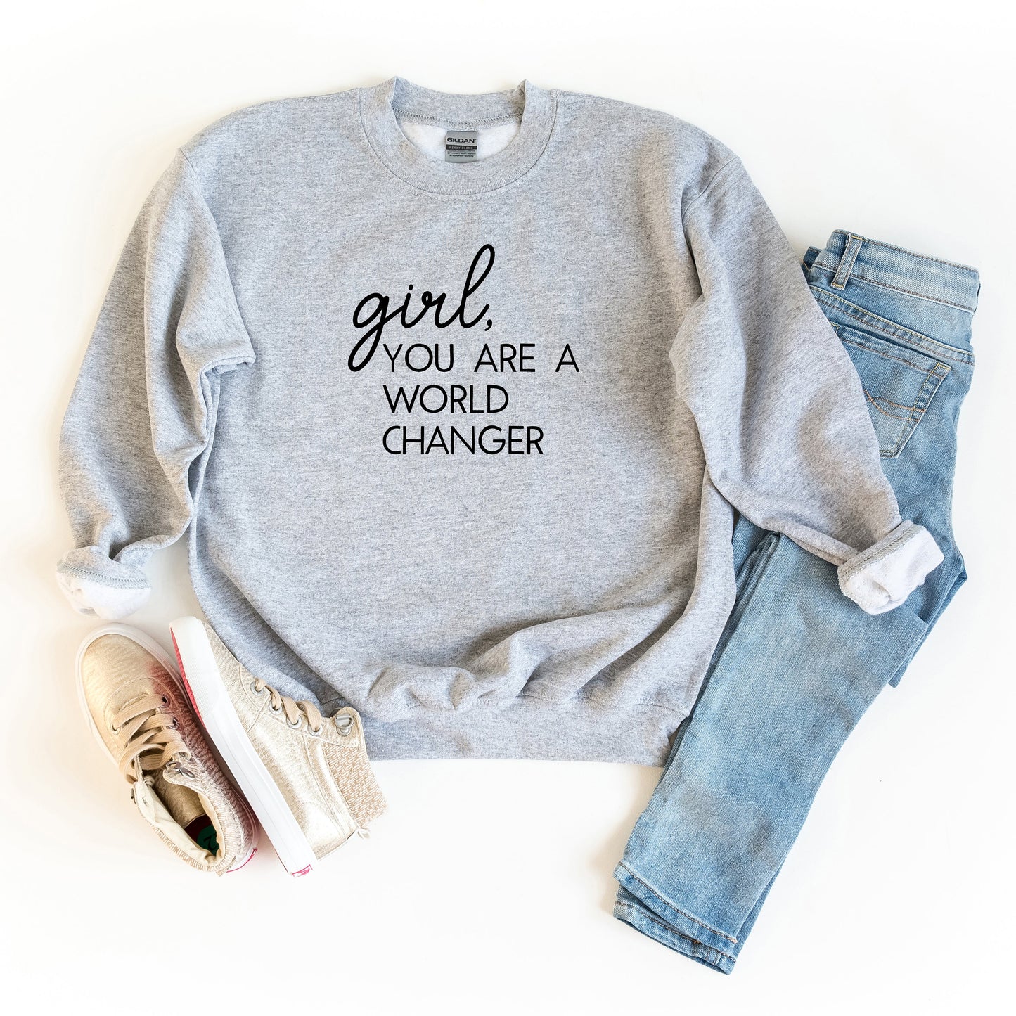 Girl World Changer | Youth Sweatshirt by The Juniper Shop