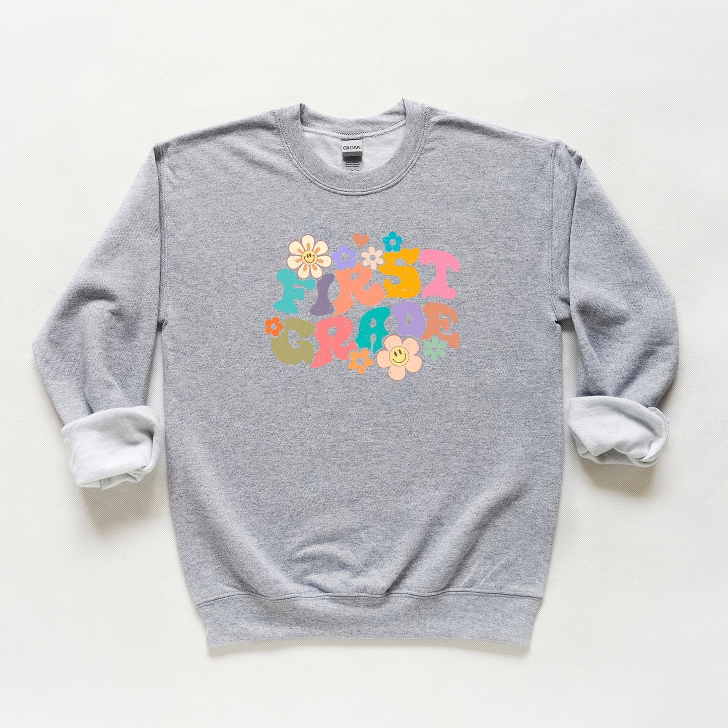 First Grade Flowers | Youth Graphic Sweatshirt by The Juniper Shop