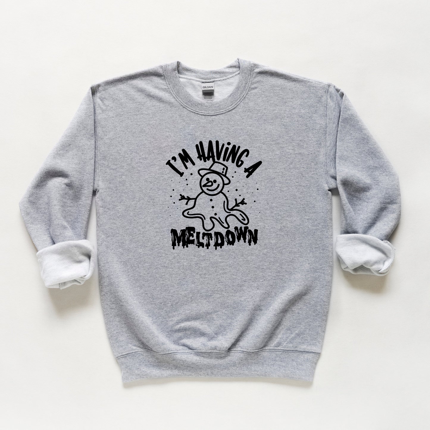 Having A Meltdown Snowman | Youth Sweatshirt by The Juniper Shop