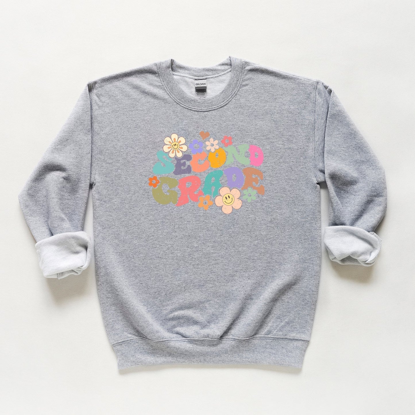 Second Grade Flowers | Youth Graphic Sweatshirt by The Juniper Shop