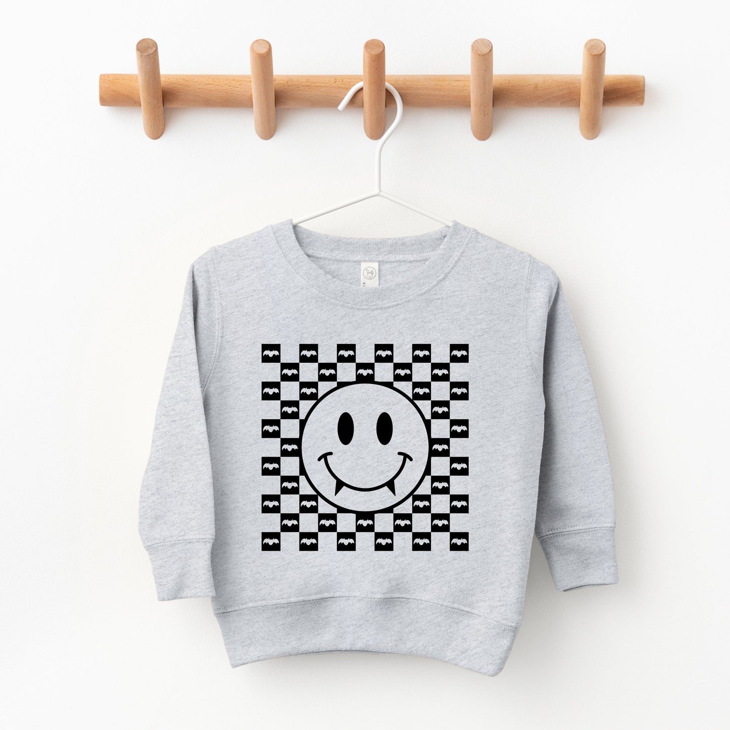 Halloween Bat Smiley Face | Toddler Sweatshirt by The Juniper Shop