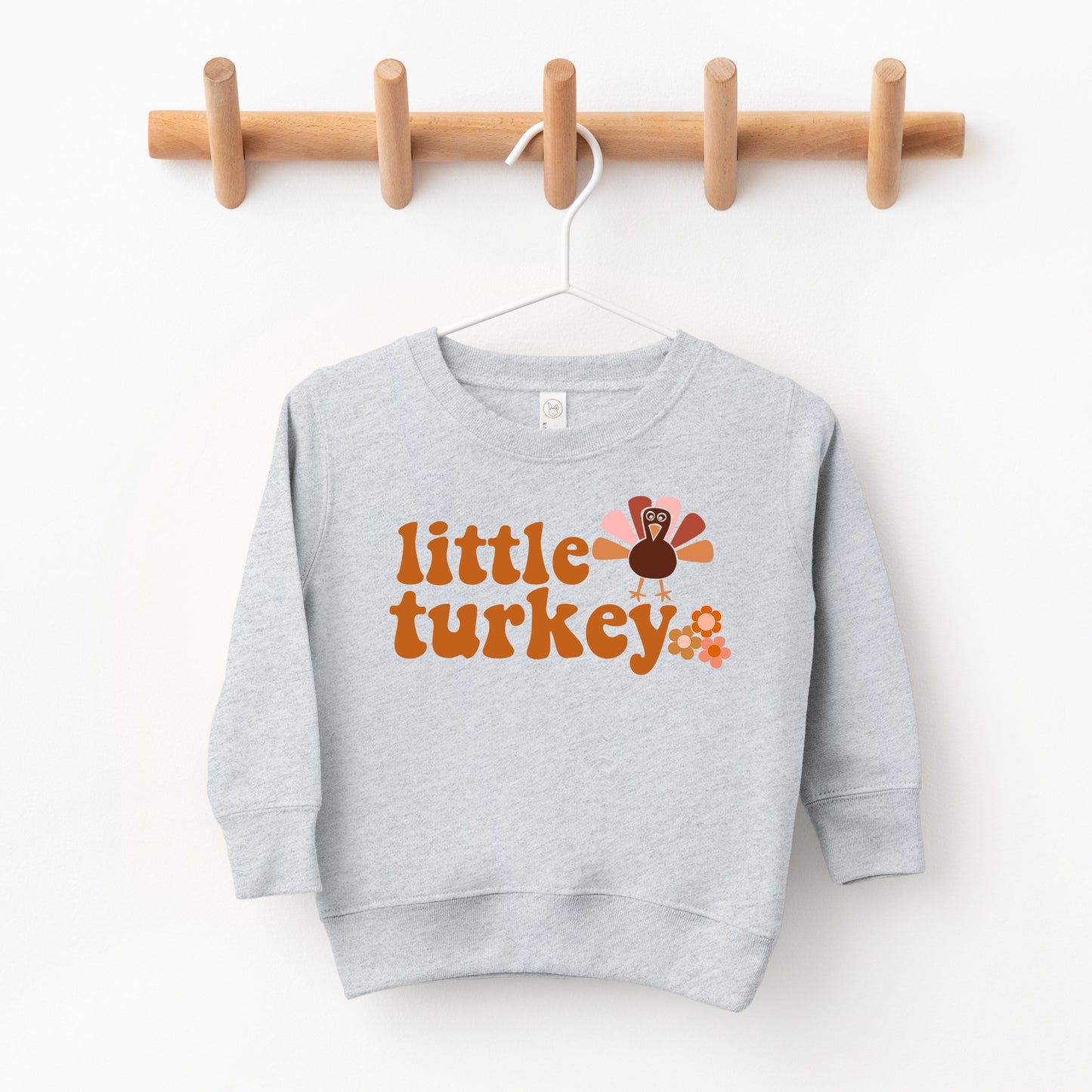 Little Turkey Flowers | Toddler Sweatshirt by The Juniper Shop