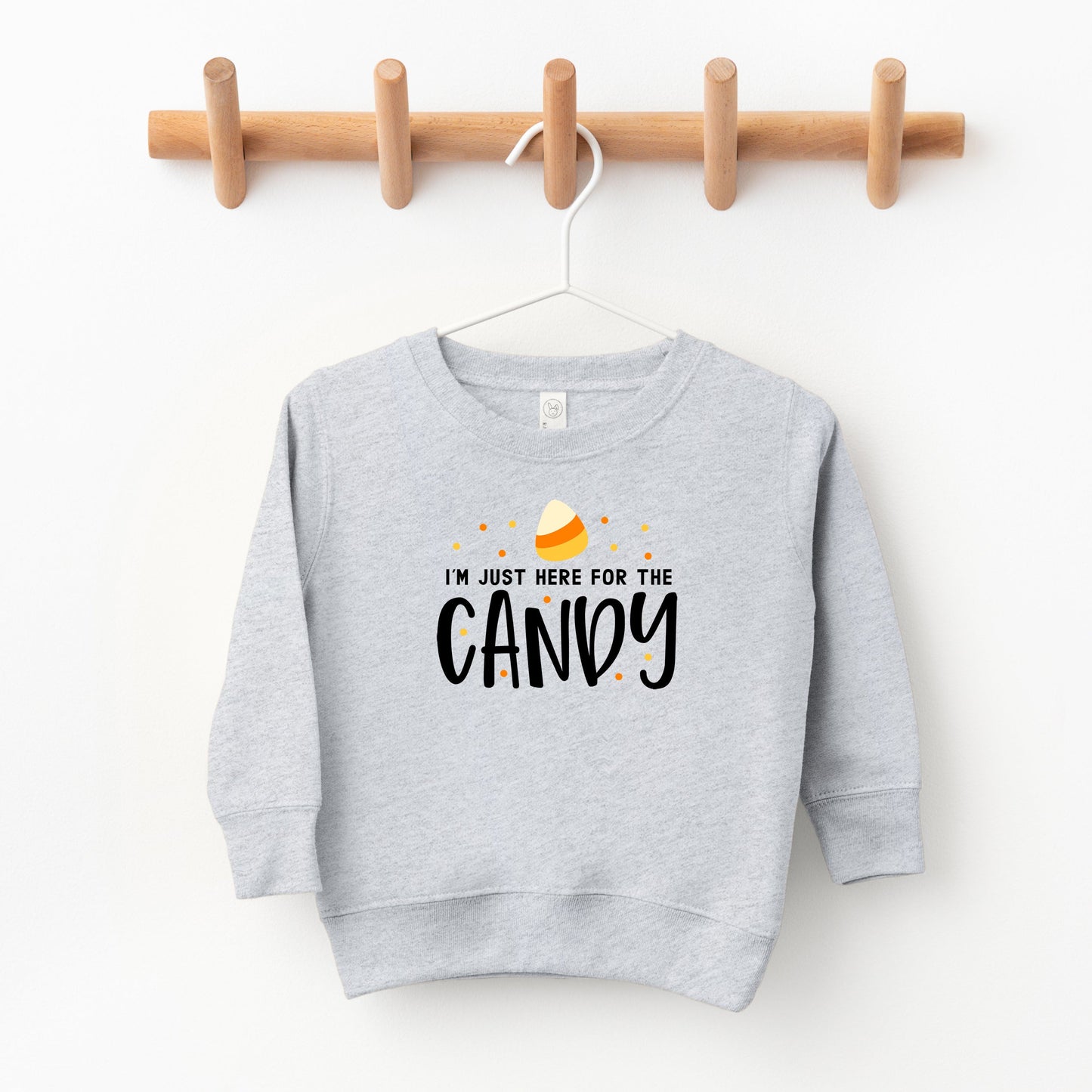 Here For The Candy | Toddler Sweatshirt by The Juniper Shop