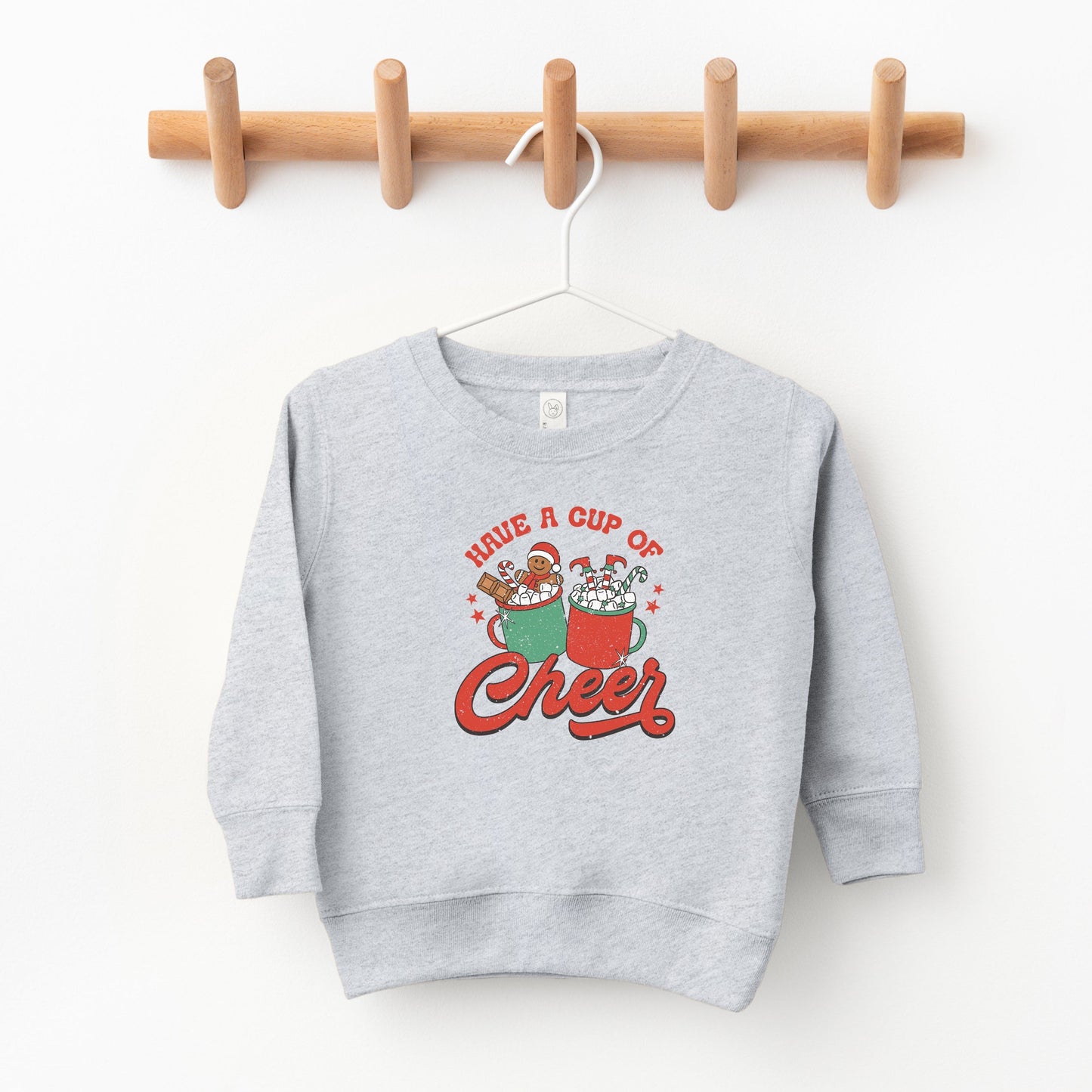 Retro Cup Of Cheer | Toddler Sweatshirt by The Juniper Shop