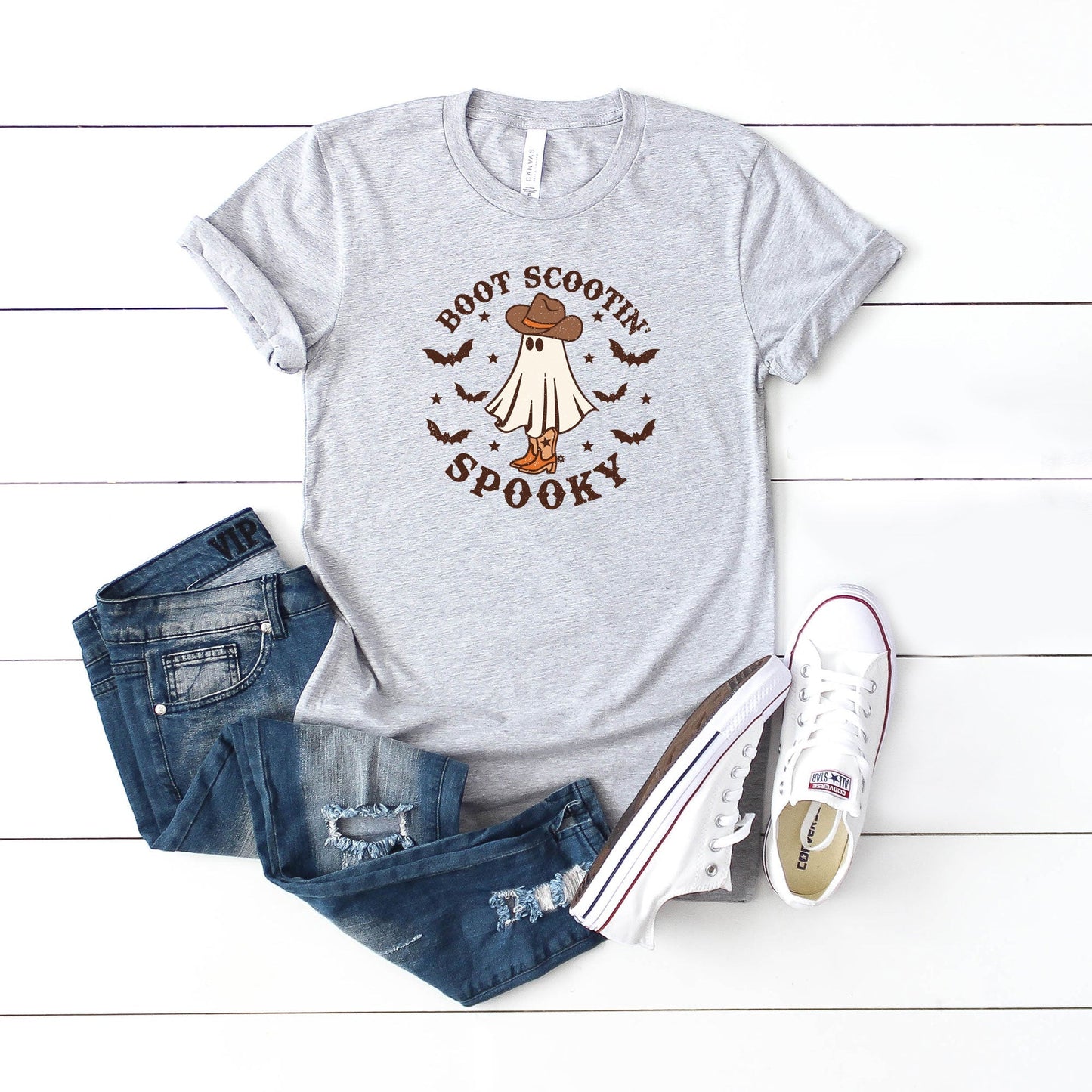 Boot Scootin' Spooky | Youth Graphic Short Sleeve Tee by The Juniper Shop