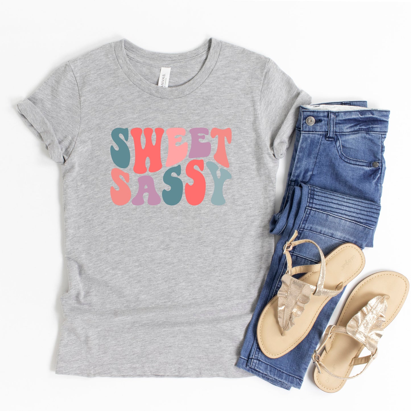 Sweet Sassy Wavy | Youth Short Sleeve Crew Neck by The Juniper Shop