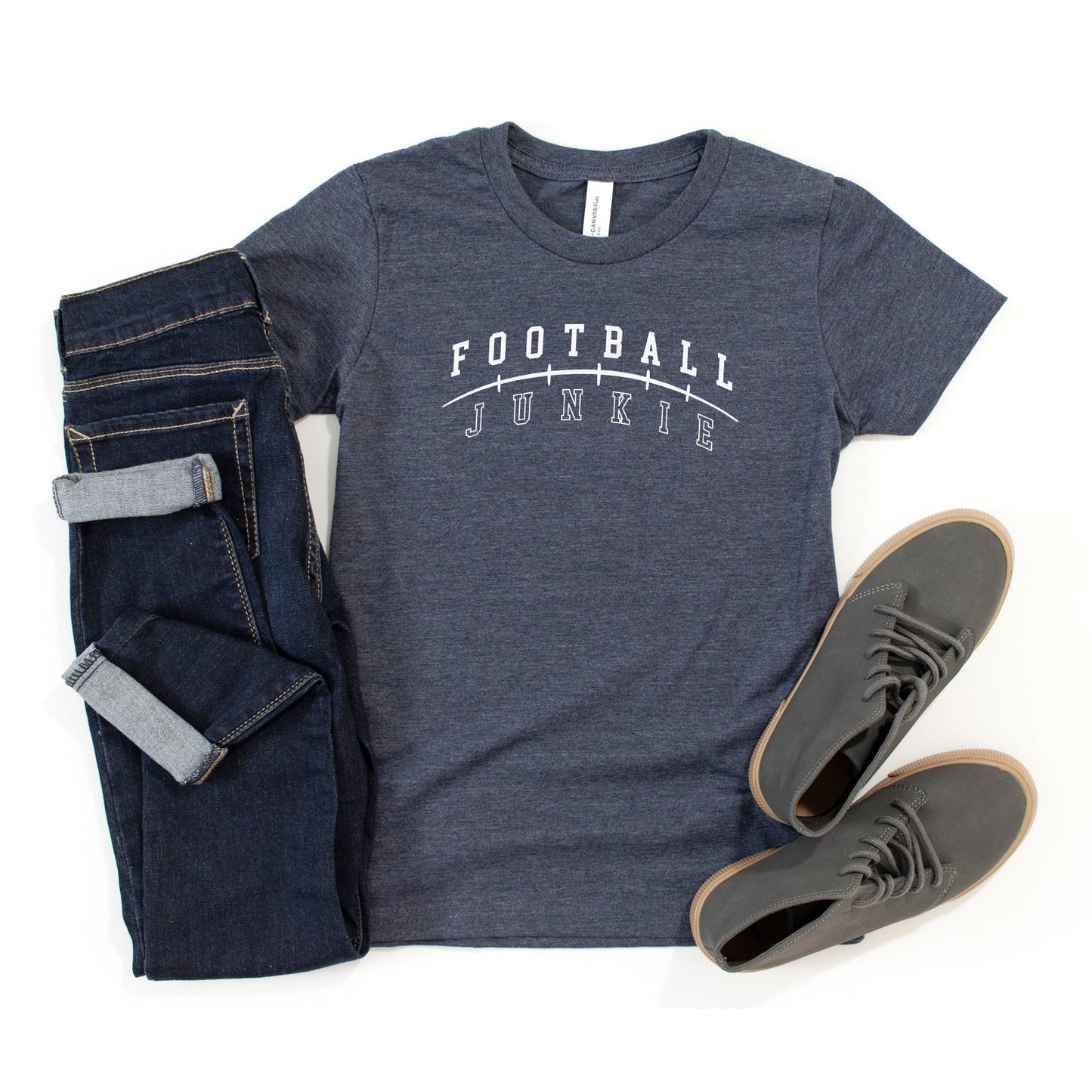 Football Junkie | Youth Short Sleeve Crew Neck by The Juniper Shop