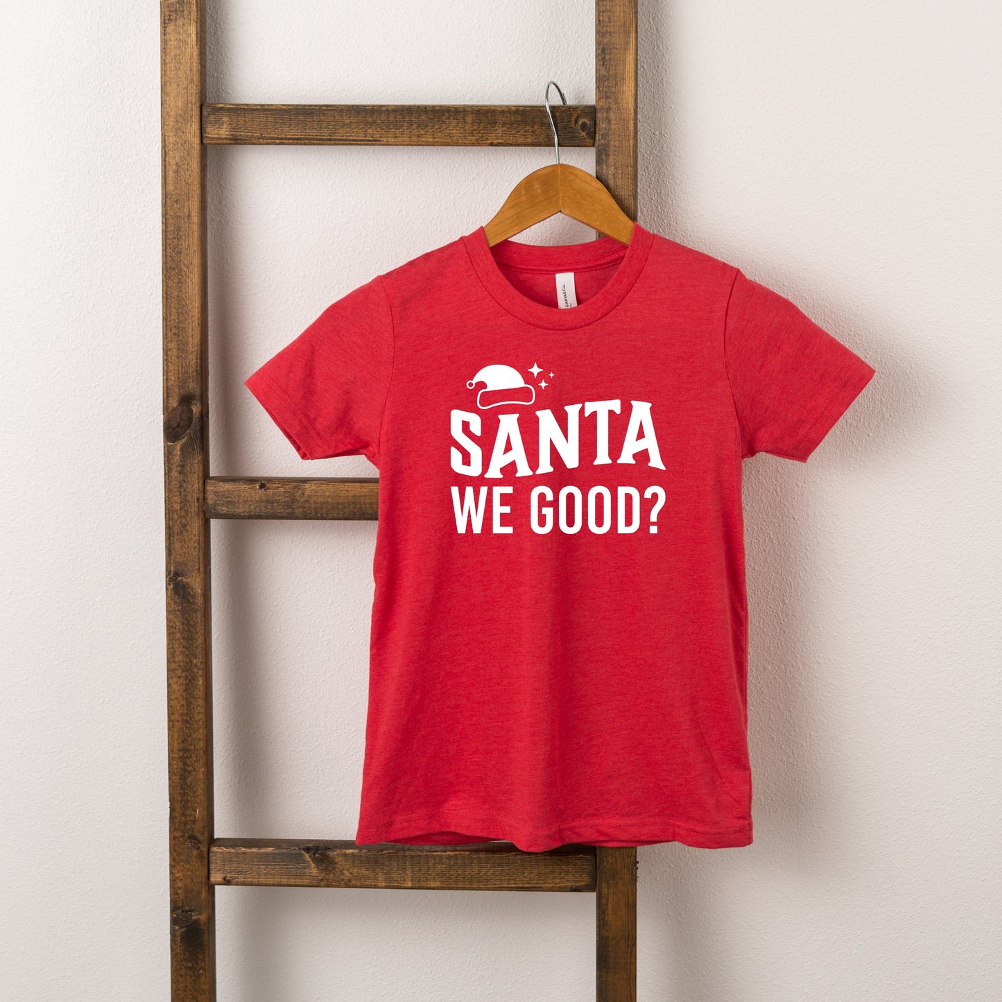 Santa We Good? | Toddler Short Sleeve Crew Neck by The Juniper Shop