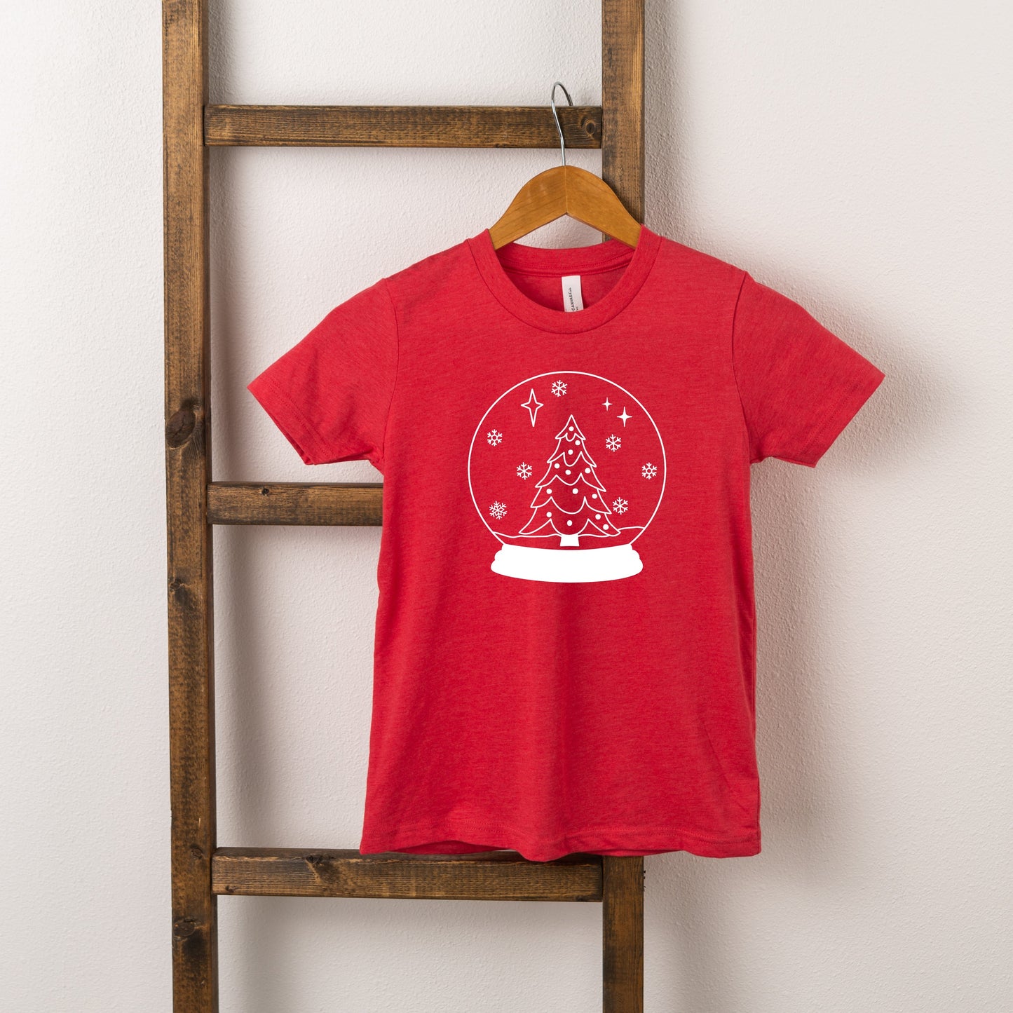 Christmas Snow Globe | Toddler Short Sleeve Crew Neck by The Juniper Shop