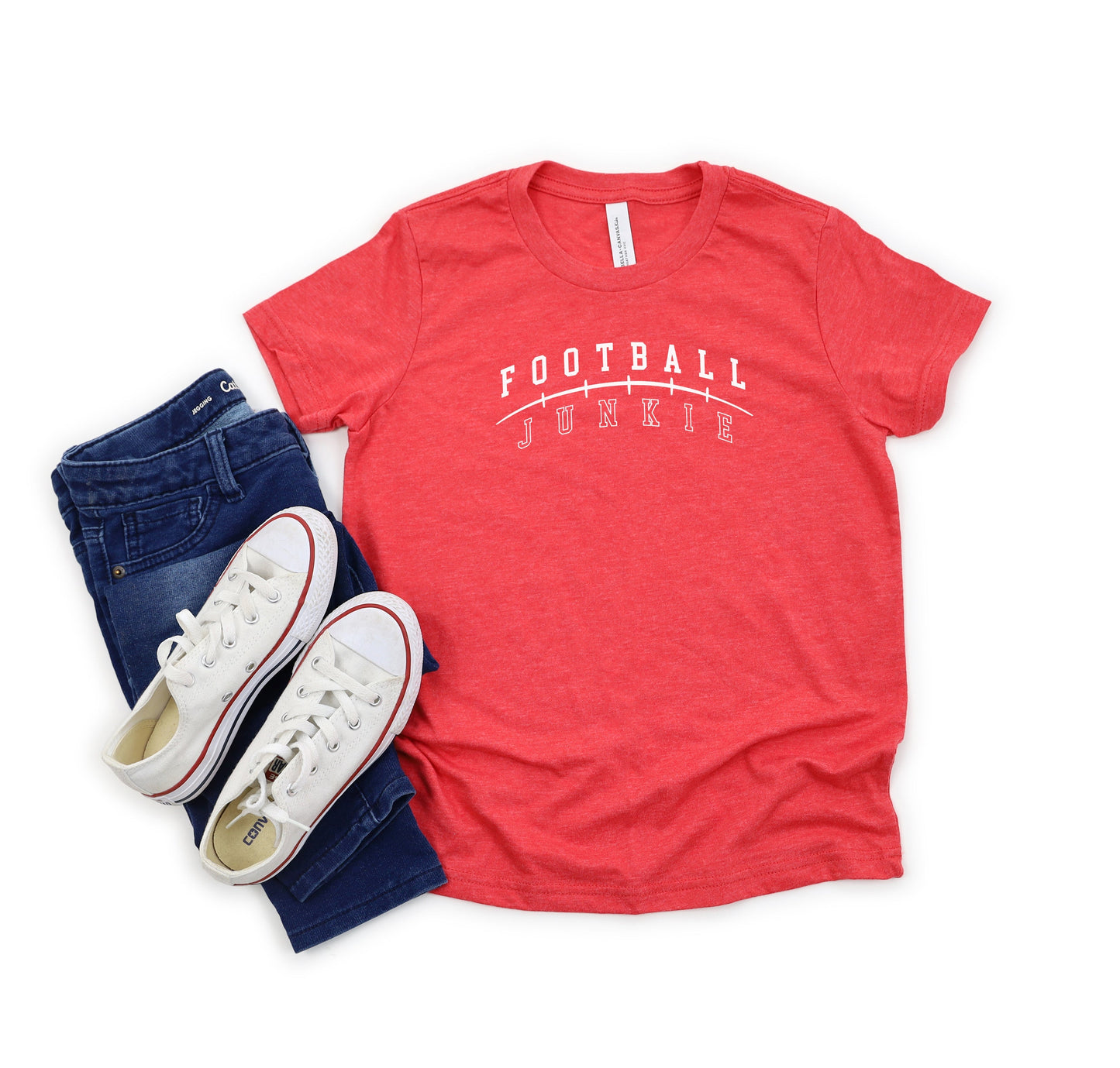 Football Junkie | Youth Short Sleeve Crew Neck by The Juniper Shop