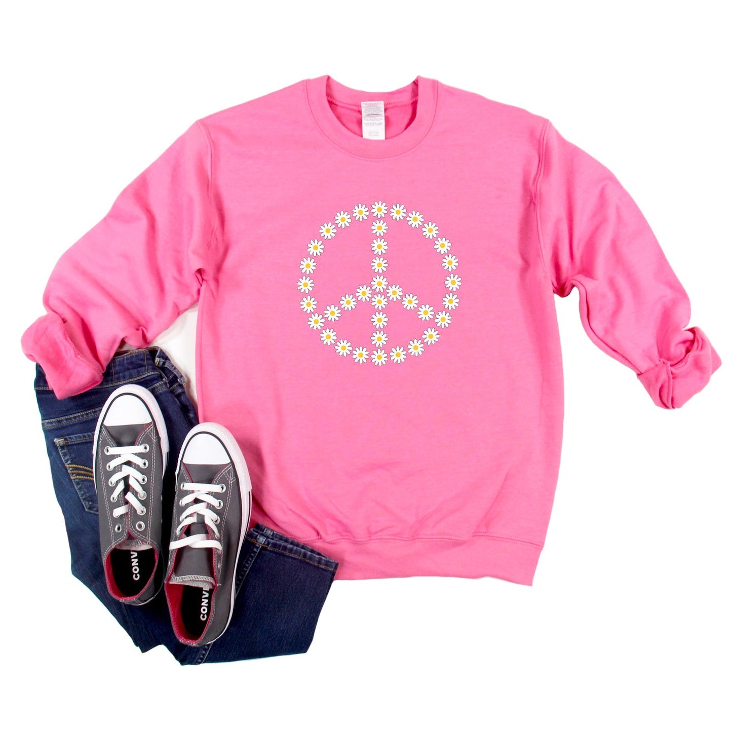 Daisy Peace Sign | Youth Sweatshirt by The Juniper Shop