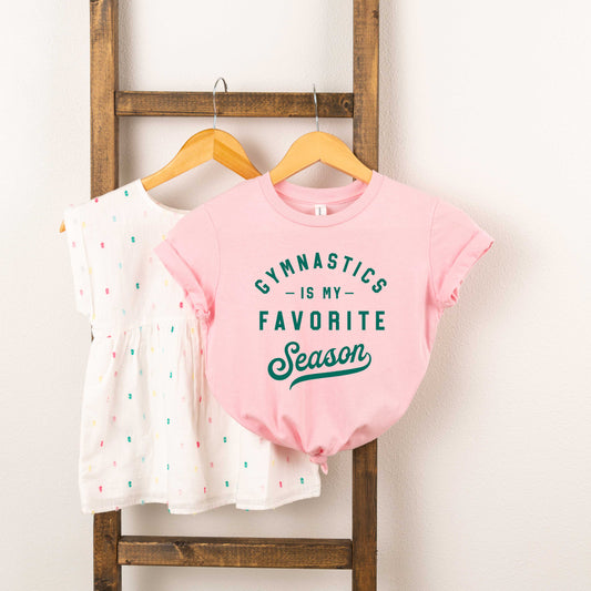 Gymnastics Is My Favorite Season | Toddler Short Sleeve Crew Neck by The Juniper Shop