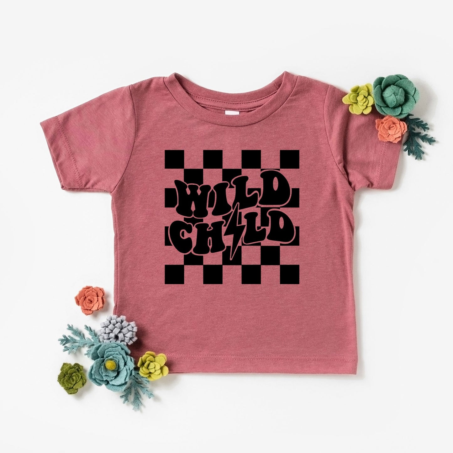 Wild Child Lightning Bolt | Toddler Short Sleeve Crew Neck by The Juniper Shop