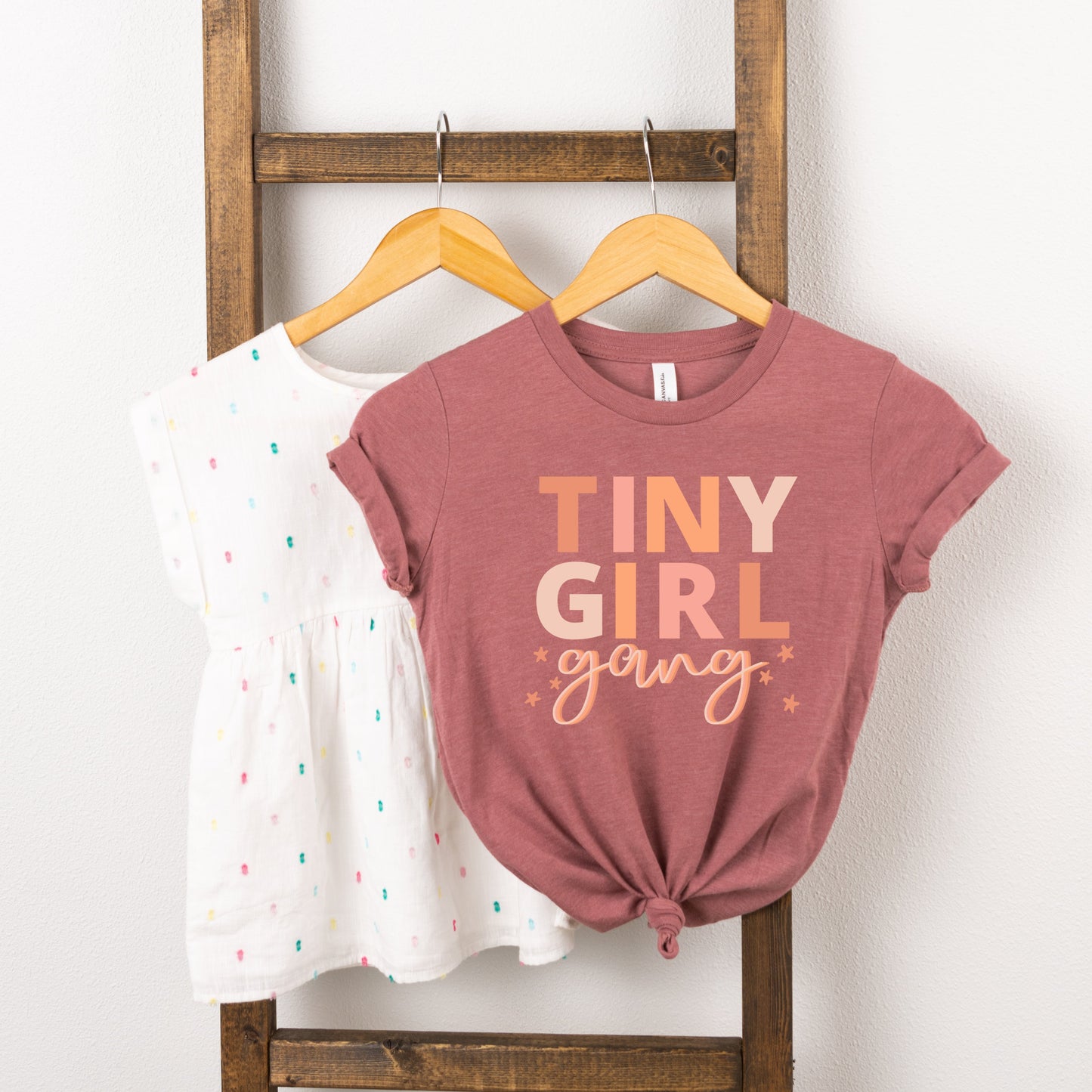 Tiny Girl Gang Colorful | Toddler Short Sleeve Crew Neck by The Juniper Shop