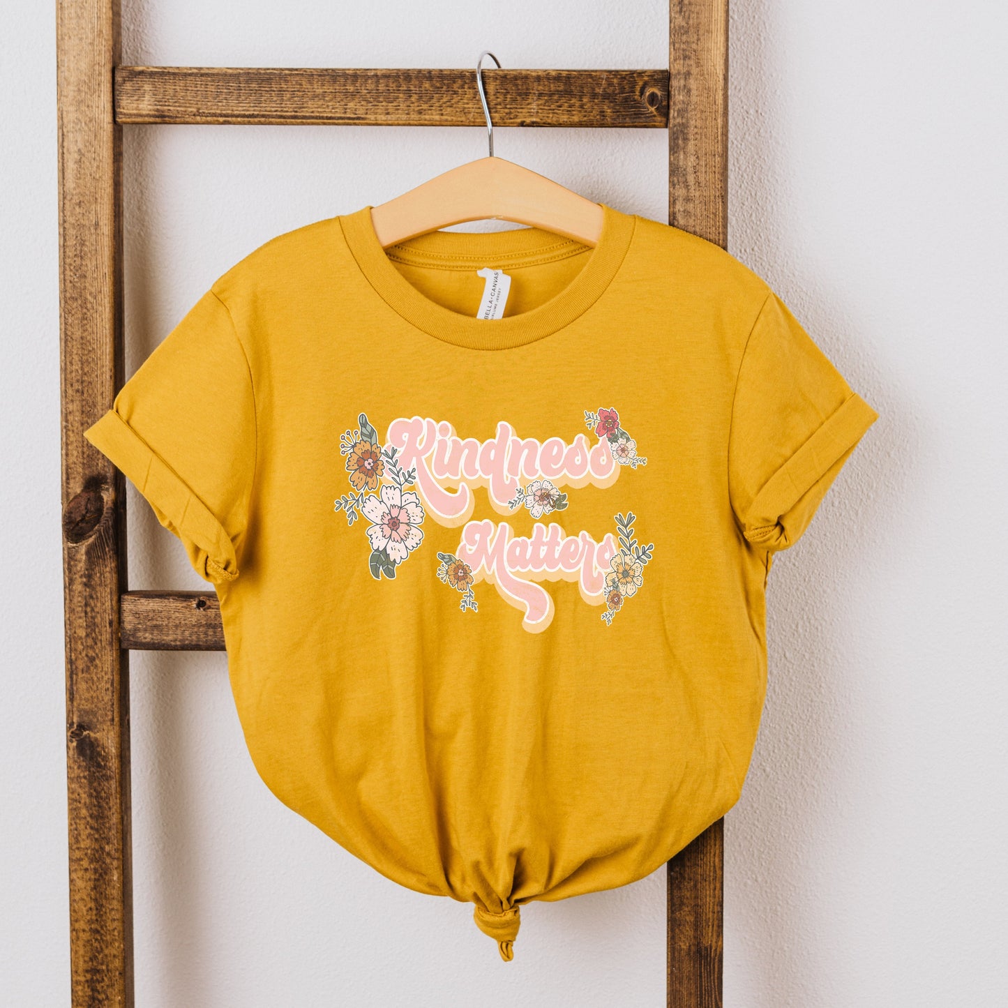 Kindness Matters Floral | Youth Short Sleeve Crew Neck by The Juniper Shop