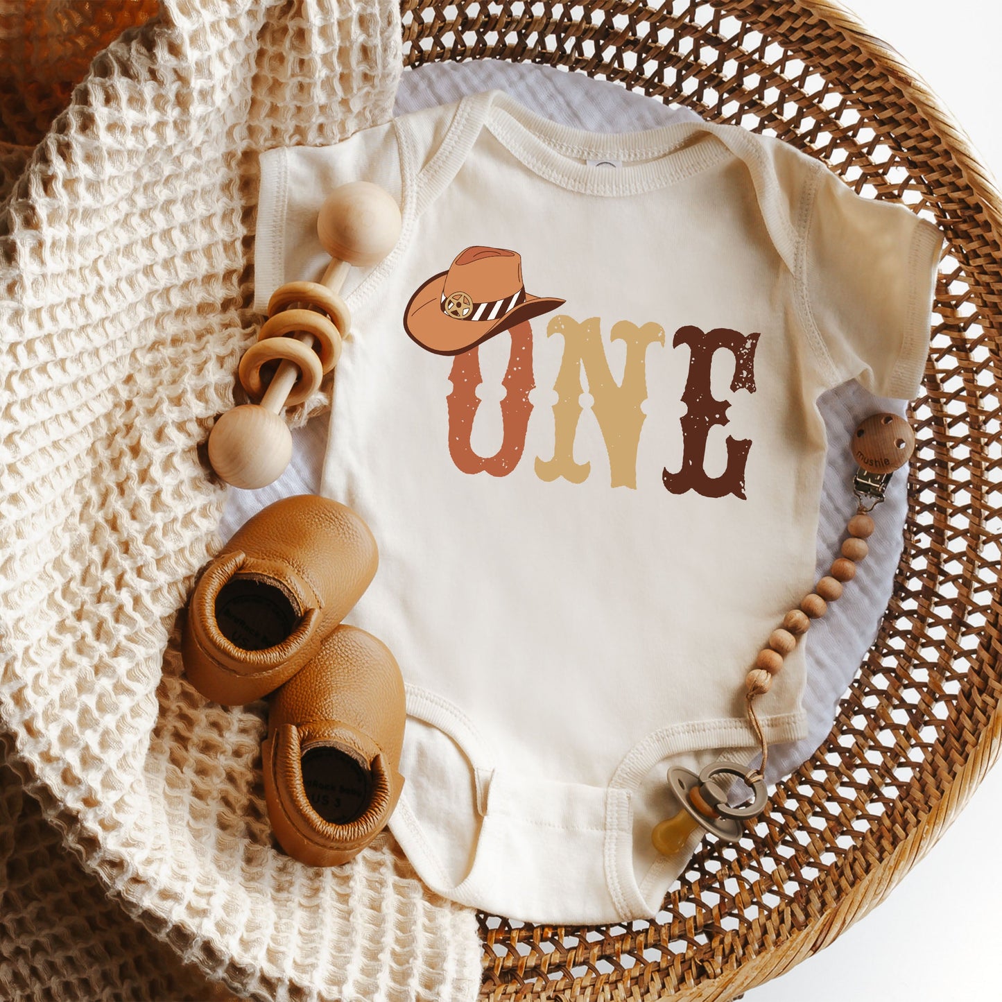 Western One | Baby Graphic Short Sleeve Onesie by The Juniper Shop