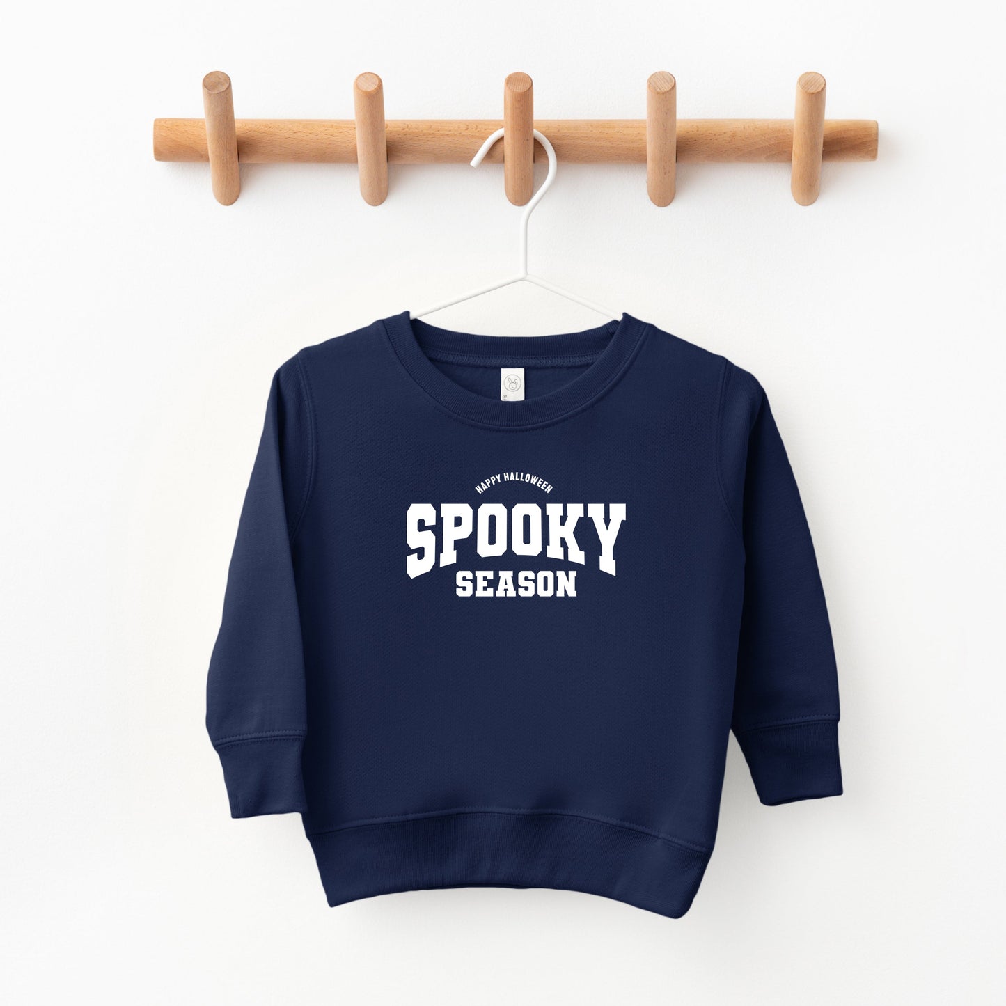 Varsity Spooky Season | Toddler Sweatshirt by The Juniper Shop