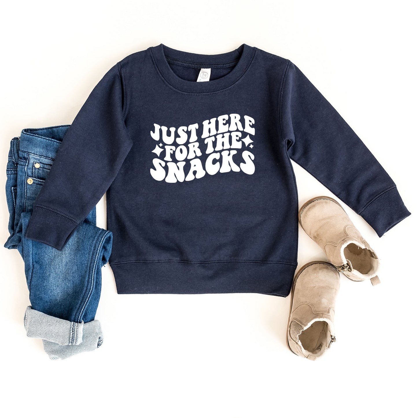 Here For The Snacks Stars | Toddler Sweatshirt by The Juniper Shop