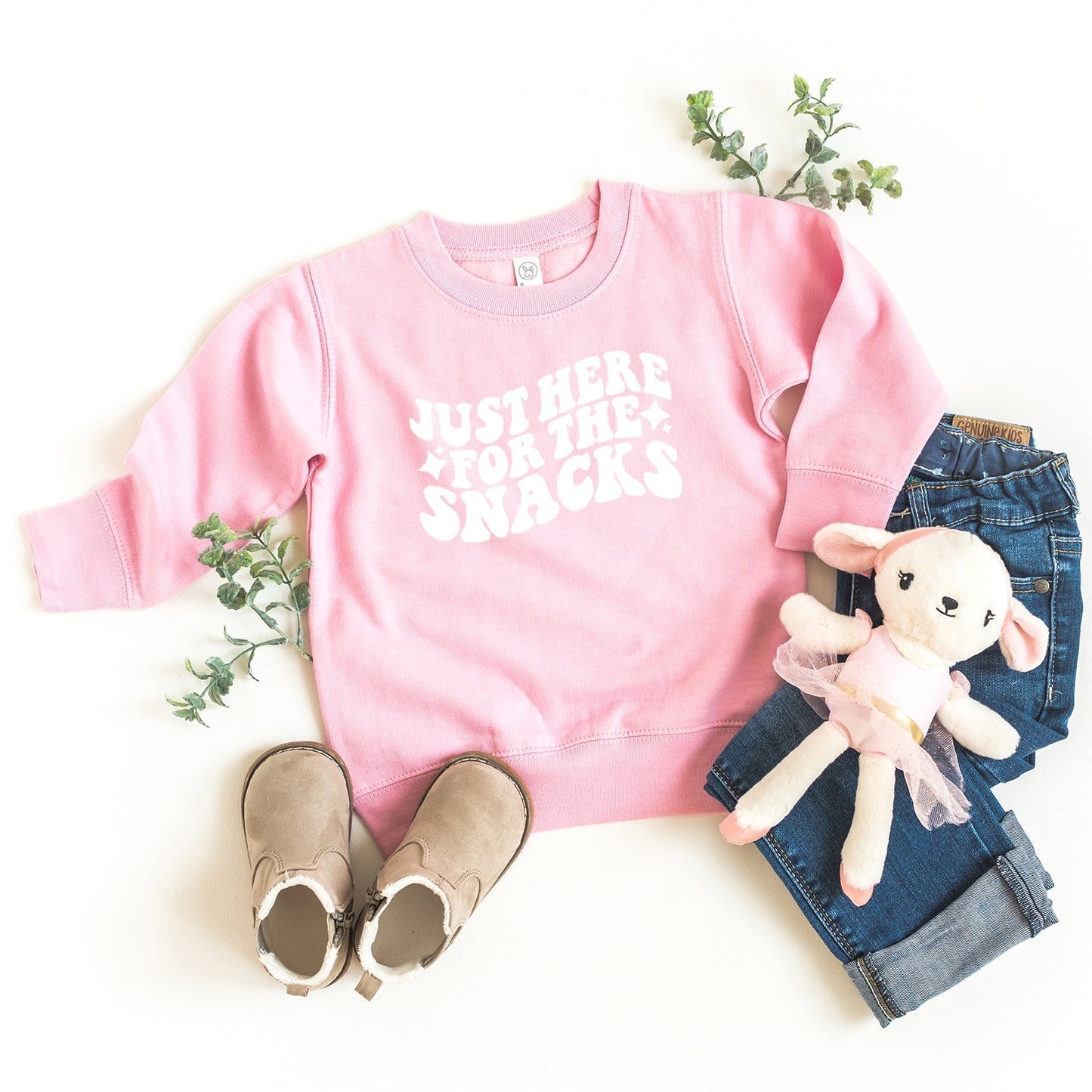 Here For The Snacks Stars | Toddler Sweatshirt by The Juniper Shop