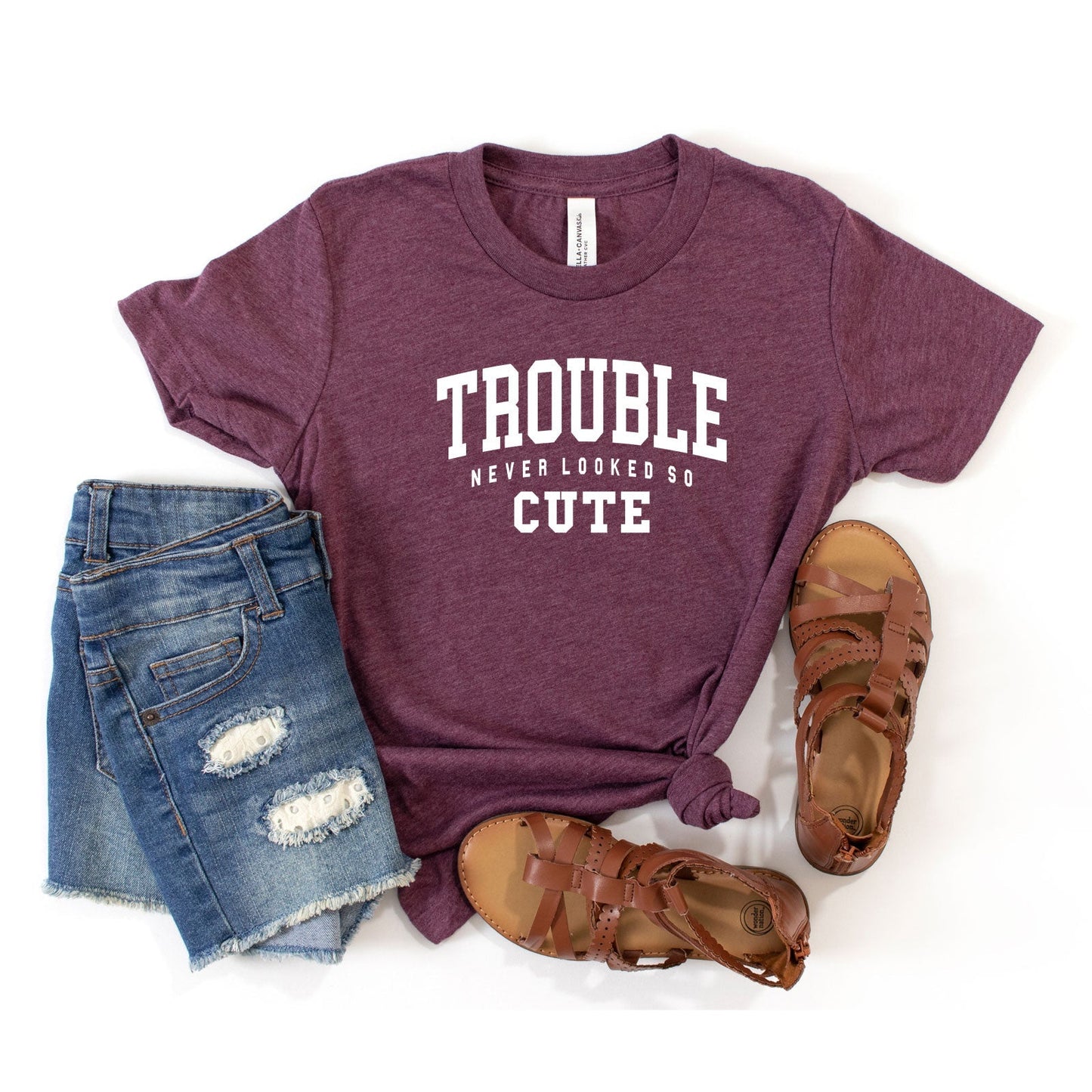 Trouble So Cute | Youth Short Sleeve Crew Neck by The Juniper Shop