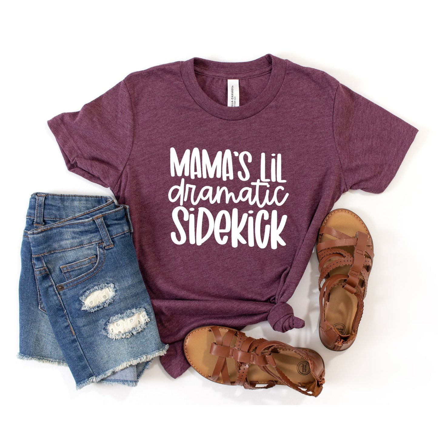 Mama's Lil Dramatic Sidekick | Youth Short Sleeve Crew Neck by The Juniper Shop