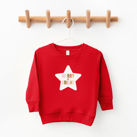 Merry and Bright Star | Toddler Sweatshirt by The Juniper Shop