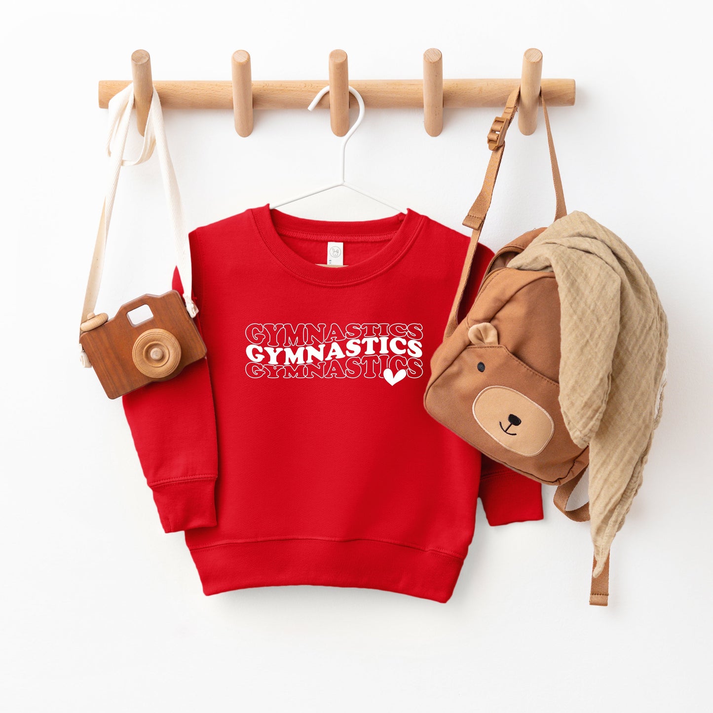 Gymnastics Stacked Heart | Toddler Sweatshirt by The Juniper Shop