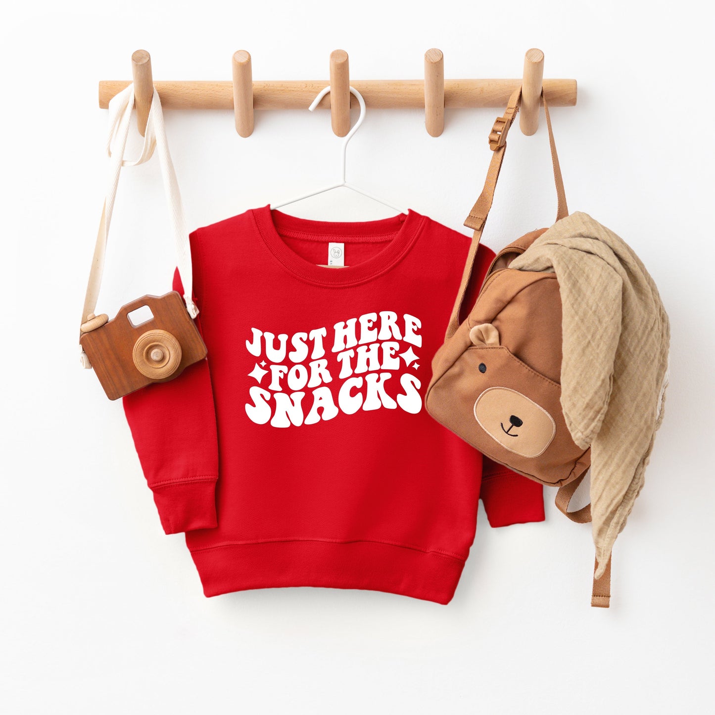 Here For The Snacks Stars | Toddler Sweatshirt by The Juniper Shop