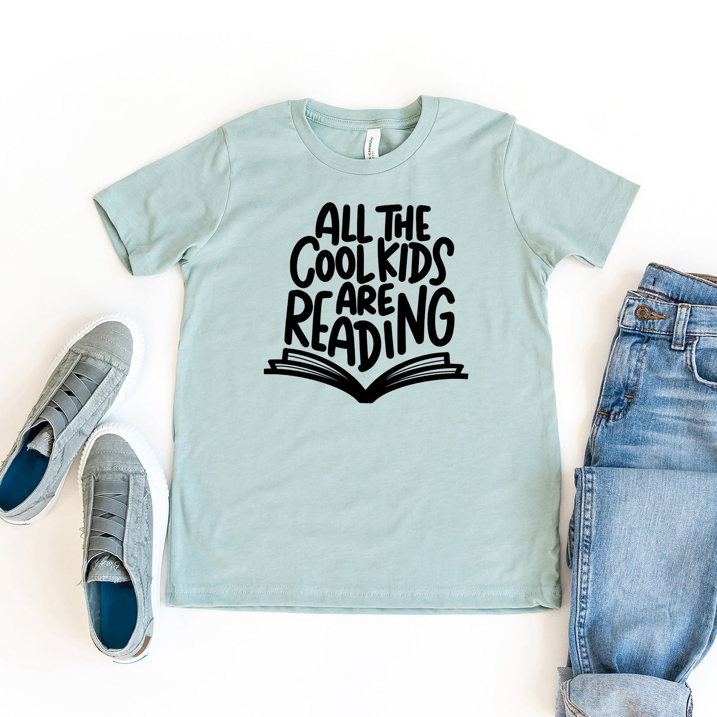 All The Cool Kids Are Reading | Youth Graphic Short Sleeve Tee by The Juniper Shop